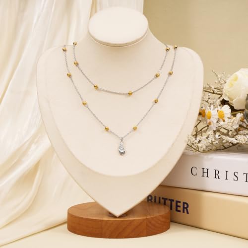 SMYHTGLIF 16.4 Stainless Steel Chain Gold Bead Chain for Jewelry Making | Cable DIY Craft Chain Bulk Roll Permanent Jewelry Making Supplies - color: Bead Gold
