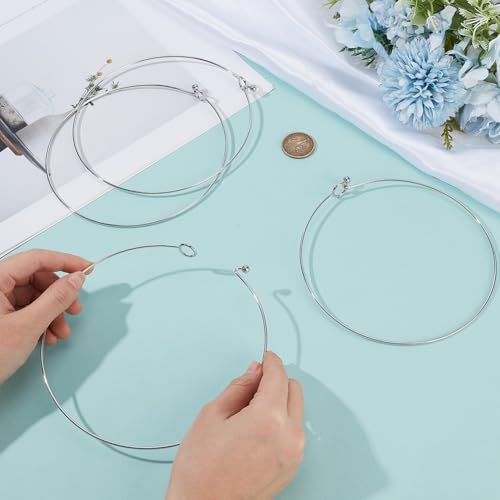 UNICRAFTALE Wire Wrap Collar Necklaces for Women 304 Stainless Steel Choker Necklaces Open Choker Necklace Metal Plain Chocker Collar Necklace for DIY Jewelry Making - color: Stainless Steel Color