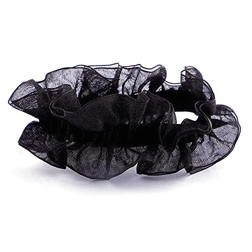 Eigso Velvet Gothic Garter for Women Heart Leg Ring with Rivets Elastic Lace Bracelets Choker Set - color: Black