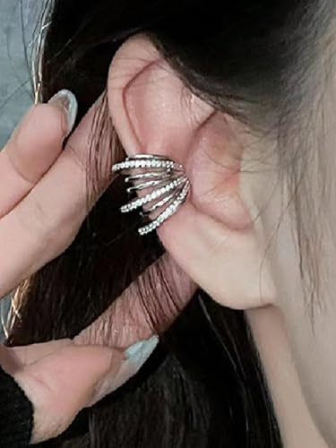 Ear Cuffs for Women – Clip On Cartilage Hoop Earrings – Huggie Hoop Earrings Jewelry Gifts - color: D