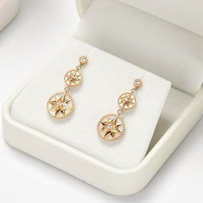 Oirlv Luxury Leather Earring Case Jewelry Box for Earrings Premium Jewelry Gift Box (Creamy-White) - color: Creamy-white, size: Earring Box