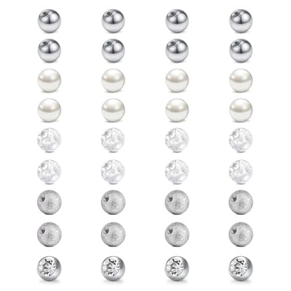Briana Williams 16G 3mm Replacement Balls & 14G 5mm Piercing Balls & 16G 18G 2.5mm-8mm Piercing Balls for Body Jewelry Piercing Barbell Parts - color: E1 -14g, 5mm
