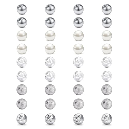 Briana Williams 16G 3mm Replacement Balls & 14G 5mm Piercing Balls & 16G 18G 2.5mm-8mm Piercing Balls for Body Jewelry Piercing Barbell Parts - color: E1 -14g, 5mm