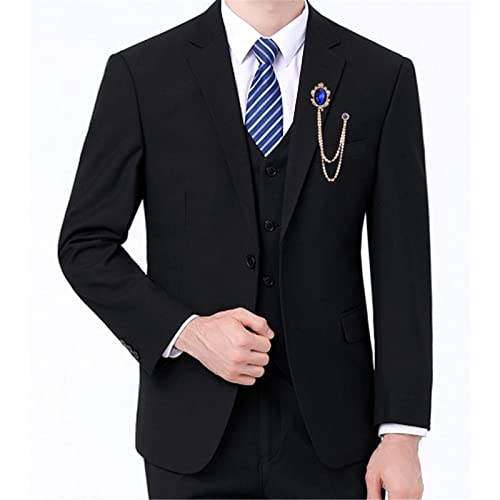 4PCS Gem Brooch Lapel Pin Chain for Men Retro Crystal Tassel Chain Brooch Pin Career Suit Tuxedo of Shirts Tie Hat Scarf Father's Day Gift - color: 4PCS Gem Brooch