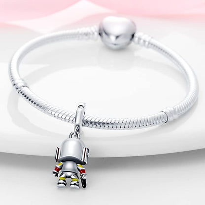 LIGHTDOG 925 Sterling Silve Charms fits Pandora Bracelets Necklace,5A Zircon Dangle Pendant Bead,Mother's Day Gift Jewelry Beads for Women - style: Star Wars Boba Fett Charm