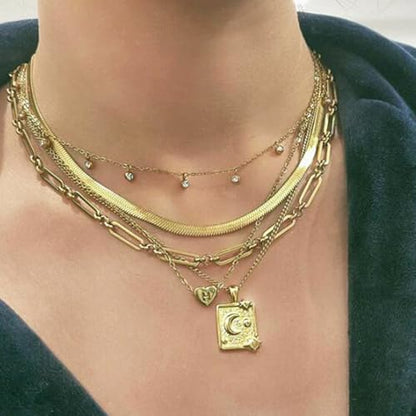 KYUNHOO 13 Feet Stainless Steel Chain Necklace for Jewelry Making | 4MM Wide Paperclip Chains Small Circle Link Chain Gold Jewelry Making Chains with Lobster Clasps and Jump Rings - color: Paperclip Gold