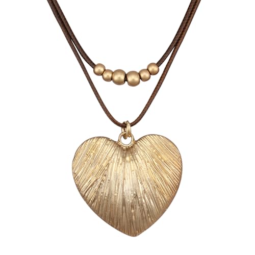 Boho Necklaces for Women Chunky Circle Necklace Bohemian Necklaces | Chunky Boho Necklace for Women Layered Boho Circle Leather Choker Necklace Long Vintage Necklaces Bohemian Jewlery Gifts - style: Bohemian Cord Necklace