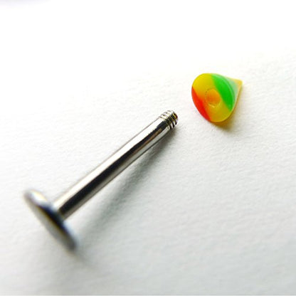 100pcs Stainless Steel Labret Lip Bar Ring Body Piercing Barbell Jewelry Ball