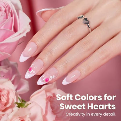 Beetles Light Pink Gel Polish, Barely Pink, Baby Pink Gel Nail Polish | Color-Matched Bottle Design, Soak Off UV LED, Long-Lasting Nails Art for Home DIY & Holiday - color: B - Creme | Barely Pink