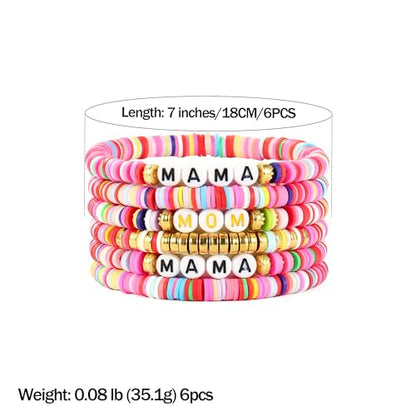 Elegance 11 designs Heishi Beaded Bracelets For Women Polymer Clay Colorful Surfer Stackable Beads Boho Bracelet Summer Beach Jewelry - color: Multicolour