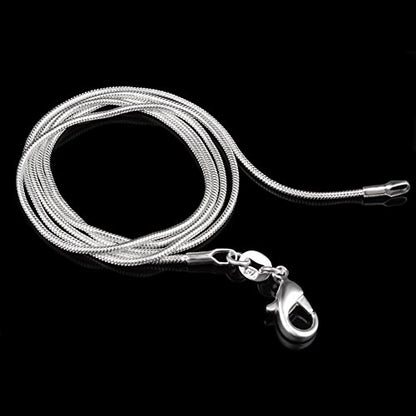Wholesale Lots 5PCS Unisex 925 Sterling Silver Snake Chain Necklace DIY Jewelry Accessories