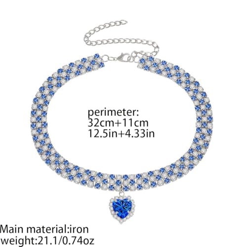 Silver Plated Necklace Earrings Bracelet Crystal Bridal Wedding Jewelry Sets for Wedding princess birthday party Halloween Prom Pageant Jewelry - color: 4-blue