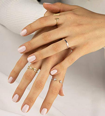 Valloey Rover Gold Rings for Women Non Tarnish Thumb Ring | 14k Gold Plated Adjustable Open Cross Wedding Rings Waterproof Fashion Statement Jewelry for Women Trendy Gift - color: X