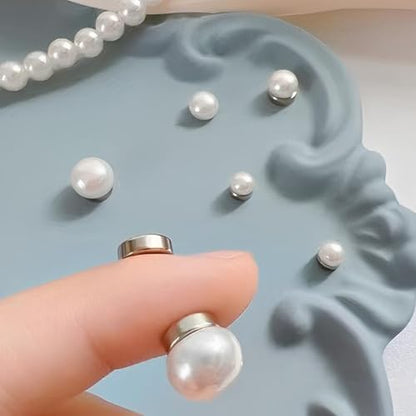 Pearl Clip Earrings No Piercing Needed Comfortable Faux Pearl Earring Studs for Women, 6mm/8mm/10mm Freshwater Pearl Clip Earrings for Women - color: 10mm