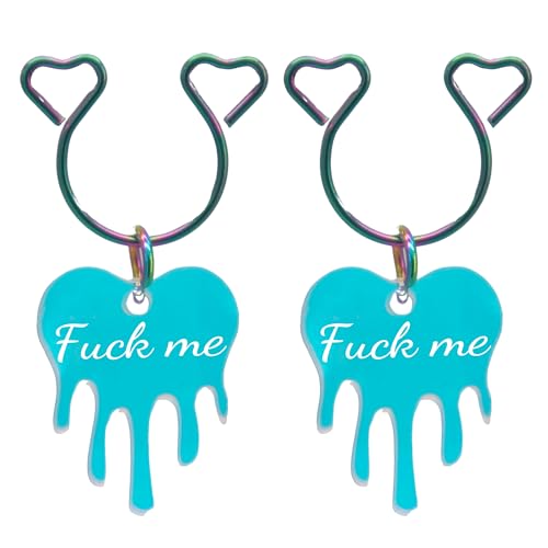 Fake Nipple Rings,Fake Nipple Piercings,Faux Nipple Piercing,Nipple Rings Non Piercing Jewelry - style: F..k Me