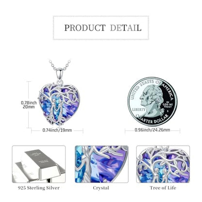 925 Sterling Silver Necklace Gifts for Women Crystal/Opal Jewelry Pendant Christmas Birthday Gift - style: Sister-B
