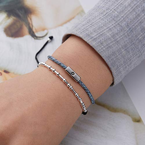 ASELFAD Morse Code Bracelets for Women, Funny Best Friend Birthday Gifts for Women Friendship Bracelets, Inspirational Jewelry, Teen Girl Gifts Trendy Stuff - style: You F Got This