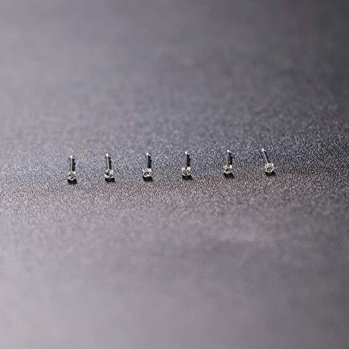 20G Nose Studs Rings Surgical Steel Austrian Crystal Nose Rings | Hypoallergenic,Nose Studs,316L Stainless Steel,Cartilage Earrings,Lip,Helix,Piercing Jewelry for Women,12Pcs 1.5mm
