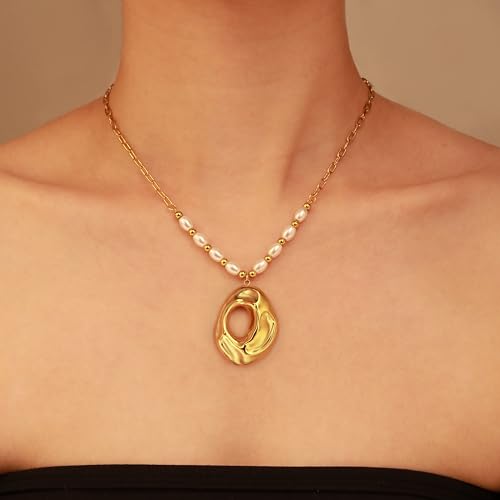 2 PCs Gold Plated Necklace Set for Women - Non Tarnish Jewelry Gift with Fashion Design - style: 2 PCs: Fashion 1