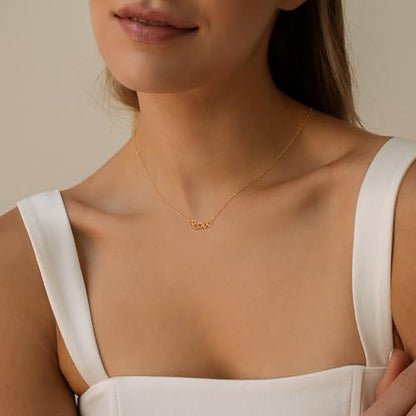 CONRAN KREMIX Waterproof Gold Necklace Layered Necklaces for Women Non Tarnish,14k Gold Plated Stainless Steel Dainty Stack Thin Chain Necklace Set for Women Gifts Jewelry - color: Gold-02