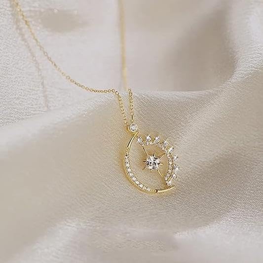 Angyape Badass Gifts For Women,To My Badass Squad Necklace We Always Have Each Other's Back All-Match Geometric Sun Necklaces Star and Moon Friendship Sliver Necklace Jewelry Gifts For My Best Friend - color: Gold