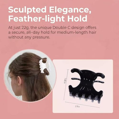 4Pcs Hair Clips for Women 4 Styles Small Medium Large Claw Clips for Thin Thick Curly Hair, Matte Rectangle Small Claw Clips for Thin/Medium Thick Hair, Hair Jaw Clip Nonslip (A) - style: A