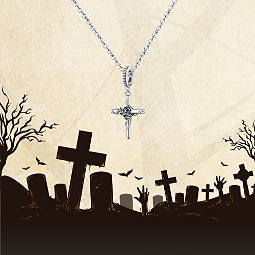 Animal Charms for Bracelets 925 Sterling Silver Bead Charms Bee Butterfly Fox Charm Fits Bracelets and Necklaces Cute Charms for Women - color: Cross