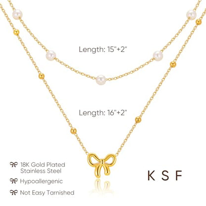 KSF Gold Lariat Necklace for Women Y Shaped Layered CZ Drop Chain | Y shaped necklace; Layered CZ detail; Long lariat style; Gift for her - color: Gold-12