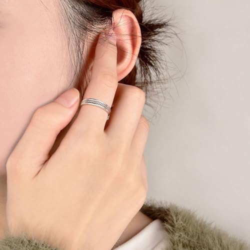 1.2mm Thin Knuckle Rings for Women 925 Sterling Silver Midi Stacking Pinky Thumb Ring Band Size 2.5-8.5 - color: Style 3, size: 4PCS: SIZE 6, 6.75, 7.75, 8.5