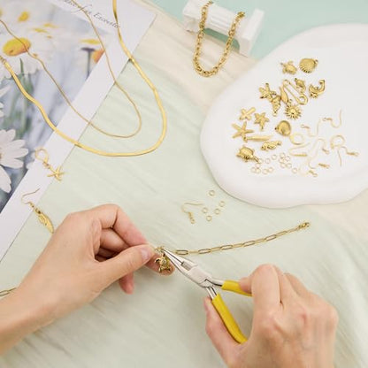 19PCS Gold Plated Stainless Steel Mixed Bulk Charms Pendants DIY for Necklace Bracelet Jewelry Making and Crafting - color: Gold