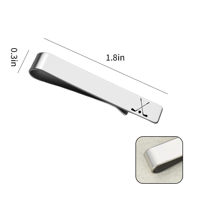 Mens Tie Clip for Golfer Christmas Gifts for Husband Uncle Gift for Golfer Gifts for Men Husband Dad Engraved Tie Clips for Golf Lover Birthday Presents for Dad Uncle Golf Gift Ideas
