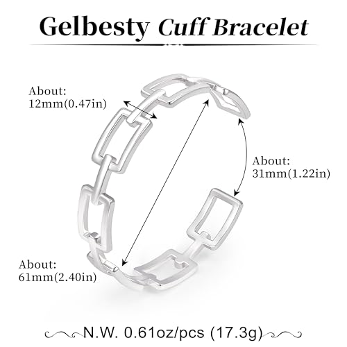 Gelbesty Infinity Love Knot Dainty Gold Bangle Bracelets for Women, 14K Gold Plated Adjustable 925 Silver Bracelet, Trendy Jewelry Gifts for Valentine's Day - color: Gold_Square