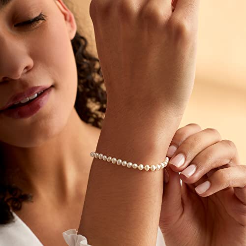 Pure Collection by Ross-Simons 3-4mm Cultured Pearl Bracelet With 14kt Yellow Gold