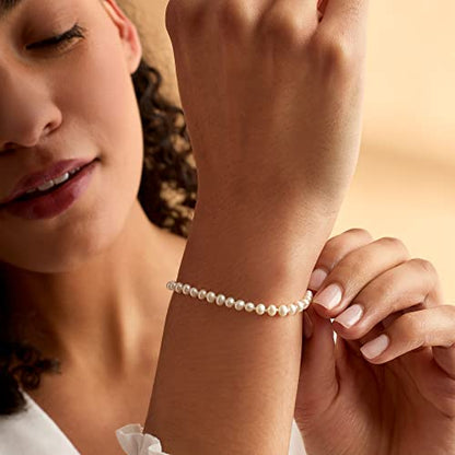 Pure Collection by Ross-Simons 3-4mm Cultured Pearl Bracelet With 14kt Yellow Gold