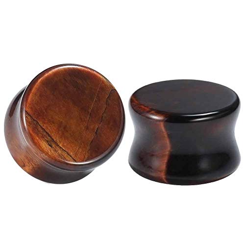 14PC 7 Pairs Stone Ear Plugs Double Flare Saddle Stretching Gauges Expander Stretchers 2G(6mm)-5/8"(16mm) - color: #1 1/2"(12mm)