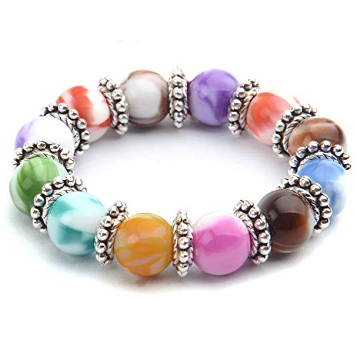 BronaGrand 100pcs 8mm Spacer Beads Tibetan Alloy Bead Spacers for DIY Necklace Bracelets Crafting,Gear-Shaped - color: Silver