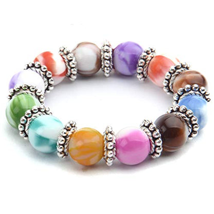BronaGrand 100pcs 8mm Spacer Beads Tibetan Alloy Bead Spacers for DIY Necklace Bracelets Crafting,Gear-Shaped - color: Silver
