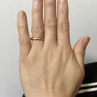 3mm Stainless Steel Classical Plain Stacking Band Statement Wedding Promise Ring For Women - color: Rose Gold
