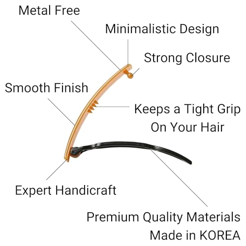 12pcs Hair Barrettes Set for Women and Girls, Hair Clips for Thick Thin Fine Hair, Non-metal Hair Accessories, Non-Slip Grip Handmade Snap Hairpin, BPA Free | Non-metal BPA-free snap hairpins with a non-slip grip for thin, fine or thick hair; handmade in