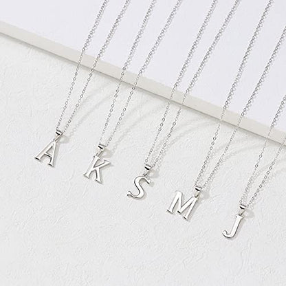 Turandoss S925 Sterling Silver Initial Necklaces for Women, Dainty Hypoallergenic Letter Initial Pendant S925 Sterling Silver initial Necklace for Women Jewelry Gifts - style: K