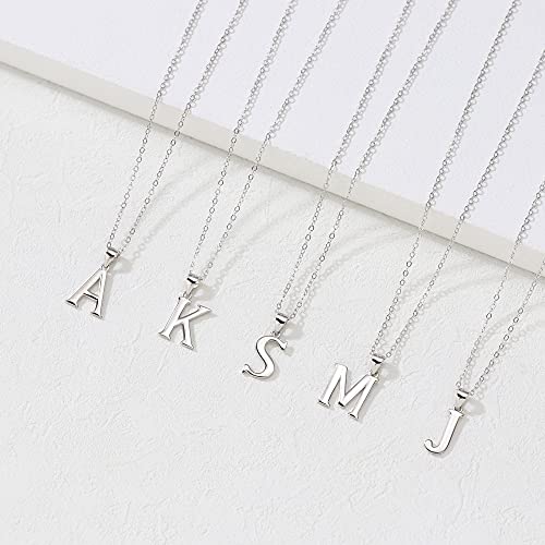 Turandoss S925 Sterling Silver Initial Necklaces for Women, Dainty Hypoallergenic Letter Initial Pendant S925 Sterling Silver initial Necklace for Women Jewelry Gifts - style: D