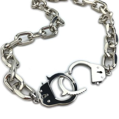 Succuba Stainless Steel Handcuff Choker Necklace Chain Pendant Choker Collar Necklace for Women and Men from 16 to 24 Inches with Box - color: B, size: 20 Inches