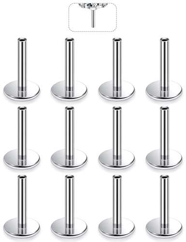 F136 Titanium 20/18/16G Threaded/Threadless Flat Earring Back Converter Kit Nose Lip Rings Medusa Labret Flatback Posts Cartilage Helix Conch Tragus Stud Piercing Jewelry Bar for Women Men - color: Threadless, size: 18g, 7mm