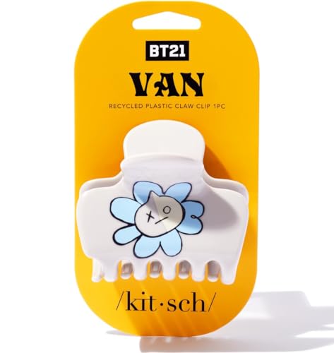 Kitsch x BT21 Large Hair Clips For Women - VAN, 1pc | Large Arch Shape Claw Clip – Securely Holds All Hair Types – Puffy Shaped Hair Clip For Styling Daily – Hair Accessories - color: Van