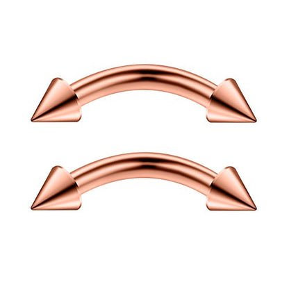 12PCS 12G Surgical Steel PA Eyebrow Ear Navel Belly Lip Ring Body Piercing Jewelry - style: 10mm w Spikes