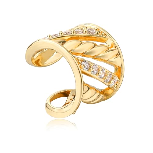 BENEIGE Ear Cuff Non Piercing 14K Gold Plated Ear Cuff Earrings for Women Clip On Cartilage Earring Jewelry for Women - style: A Slanted Bar