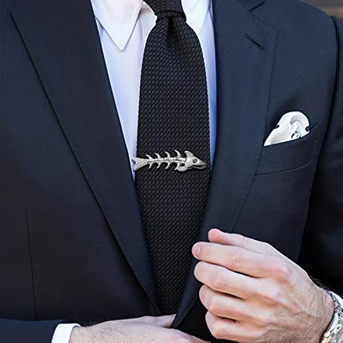 HAWSON 2 inch Tie Clip for Men-Novelty Sport Necktie Bar Clip,Tie Pin,Special Interesting Gift for Men - style: fishbone
