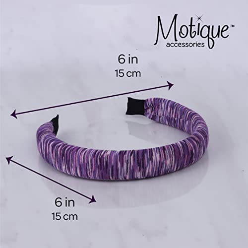 Padded Headband for Women for Women (Purple Stripe) - color: Striped Purple