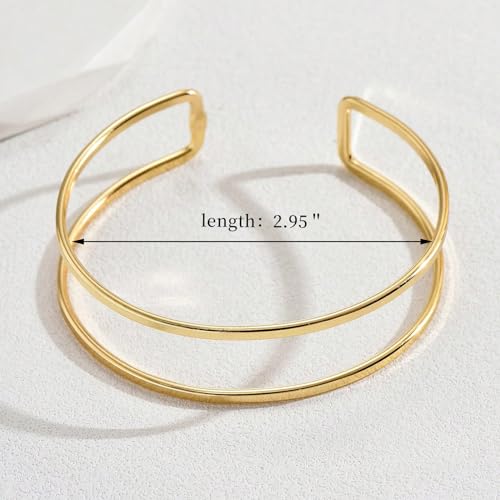 Harry and Henry Arm Cuff Gold Upper Arm Jewelry for Women Adjustable Open Cuff Bangle Bracelets Armband Jewelry Summer Outfits for Women 2026 - color: C:Gold Arm Cuff