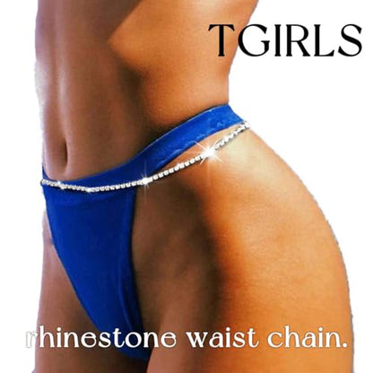 Tgirls Crystal Waist Chains Silver Sexy Layered Heart Rhinestone Belly Bikini Body Chains Sparkly Love Waist Body Jewelry for Women